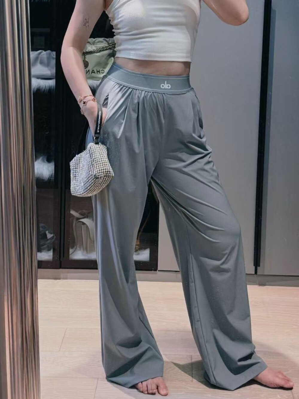 Alo Yoga Suit Up Trouser Steel Grey Regular📦 30-inch Inner Seam Length